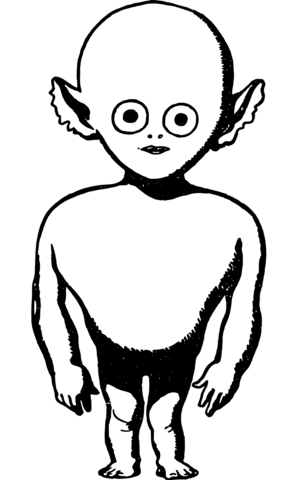 Weirdo Alien Coloring Page